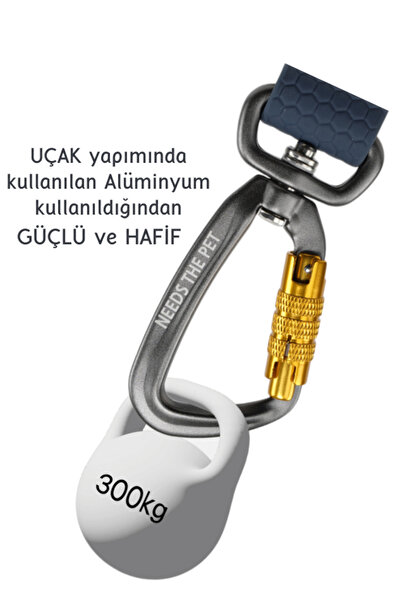 INTERLAKEN Gray Dog Walking Strap with Waterproof Strong Hook 2m