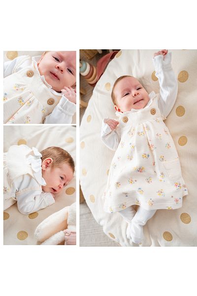 Caramell 100% Cotton Baby Girl GILET 2 PIECES