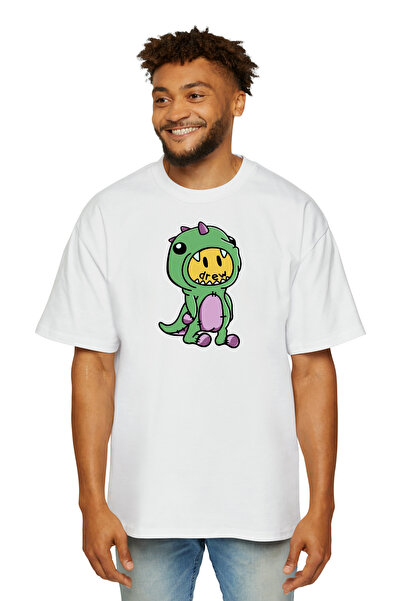 C&C OKULCUNUZ Drew Design T-shirt sa printom, crno-bela, oversize