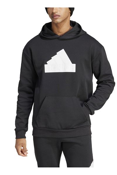 adidas Μαύρο ανδρικό φούτερ με κουκούλα Ir9181 M