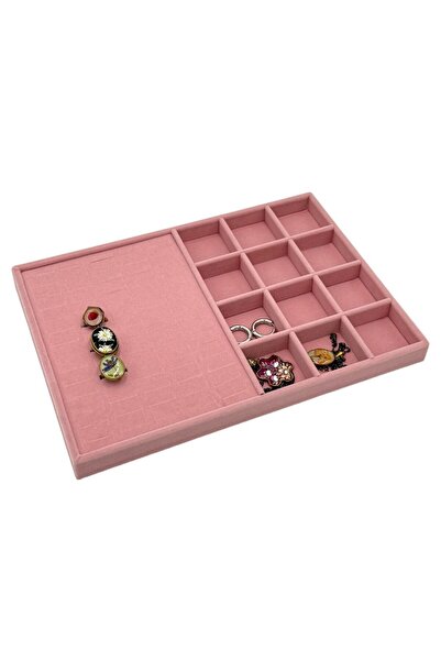 Zeyn Dekor Δαχτυλίδι με θήκες, Μικτό Πιάτο, Ροζ 25x35