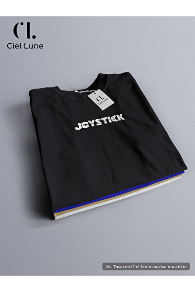 NEVERMIND Унисекс джойстик със специален дизайн - тениска с голям размер