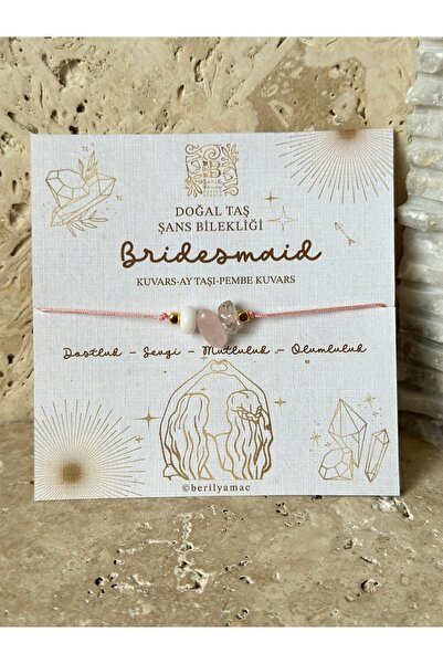 Beril Yamaç Design Studio Special Bridesmaid Bride Friends Wish Card Natural ...