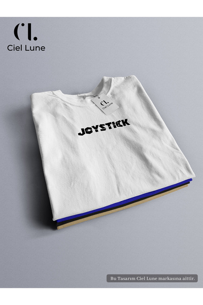 NEVERMIND Унисекс джойстик със специален дизайн - тениска с голям размер