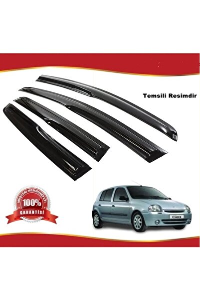 ENGAKSESUAR Renault Clio 2  Parlak Siyah Mügen Cam Rüzgarlığı Hb 1999-2008 Ar...