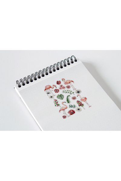 LiyaCraft مجموعة ملصقات متعددة تحت عنوان Flamingo مناسبة لمجلة Planner Agenda Bullet Journal