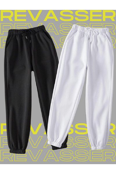 Revasser Unisex γυναικείο/ανδρικό 2 τεμάχιο ίσιο παντελόνι Jogger Special Color