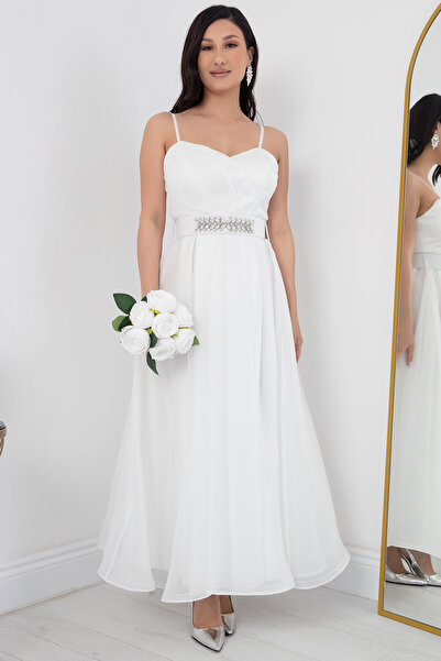 PULLIMM Askılı Midi Tül Elbise DNS1540