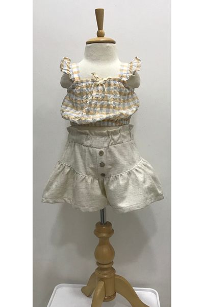 Çikoby Baby Girl's Quad Crop Shorts Suit