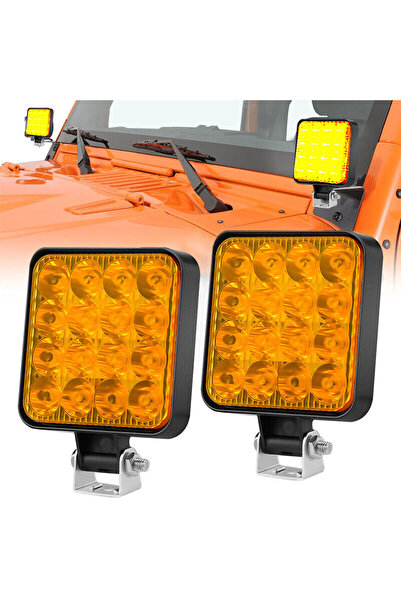 Vendortuning Off Road Traktör Tır Kamyon Sis Fari Ve Çalışma Lambası 16 Led K...