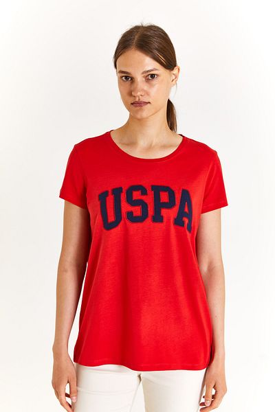 U.S. Polo Assn. Tricou de damă GEAN USPA, cu croială obișnuită, cu decolteu rotund
