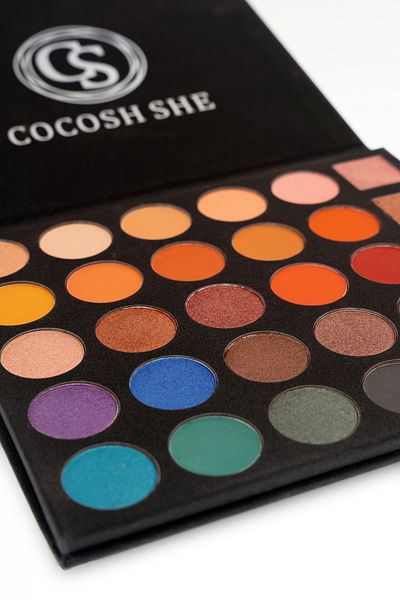 Cocosh She 30 Colors Eyeshadow Palette - High Pigmentation, Non-Lumping, Easy Dispersion