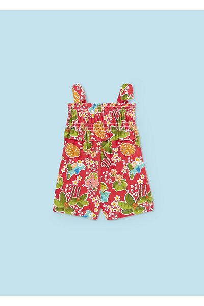 MAYORAL 1841 BABY GIRL RED PRINT JUMPSUIT