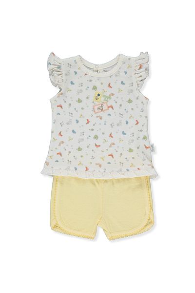 Bebetto SÜPREM DOUBLE PAJAMAS WITHOUT BOOTIES 2-PACK (HAPPY GARDEN) F 1295