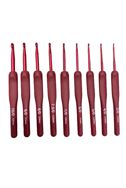 EleganTShoP Elegant Red Kırmızı Tığ Seti TSet9