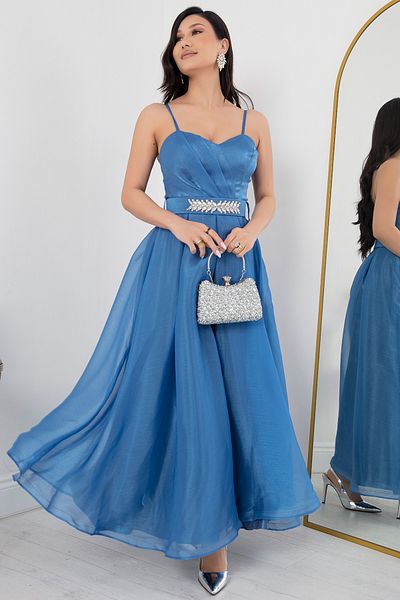 PULLIMM Tulle Midi Strap Dress - DNS1540