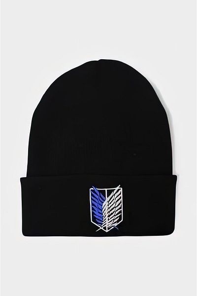 FG KONNİCHİWA ATTACK ON TITAN ICON EMBROIDERED BEANIE ANIME MANGA