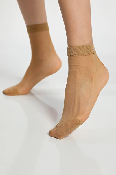 BSM 6-Piece Women's Skin Fit 15 Denim Shiny Socks