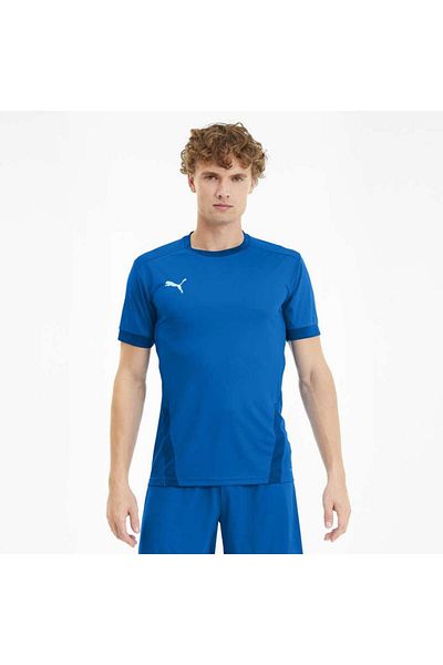 Puma Tricou albastru cu gât rotund pentru bărbați din tricou Team Goal 23