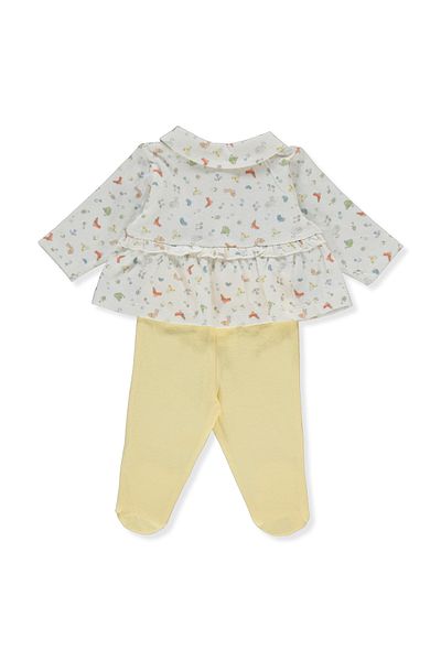 Bebetto SÜPREM DOUBLE BOOTIES PAJAMAS SET 2 Pieces (HAPPY GARDEN) F 1317
