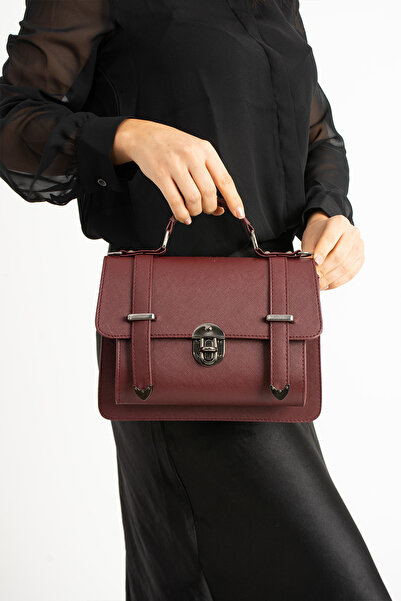 ESTUTE Vegan δερμάτινη ρυθμιζόμενη τσάντα ώμου με μακρύ λουράκι που κλειδώνει