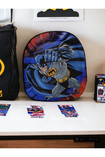 Shopiolog 3d Kabartmalı Batman Anaokulu Kreş Ve Günlük Kullanım Çantası Sırt Çantası 2-6 Yaş
