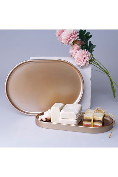 Selim Victoria Oval Tray Small Mink