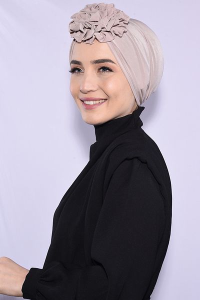 Ns nowascarf Double Sided Rose Bonnet - Light Mink Hijab Design