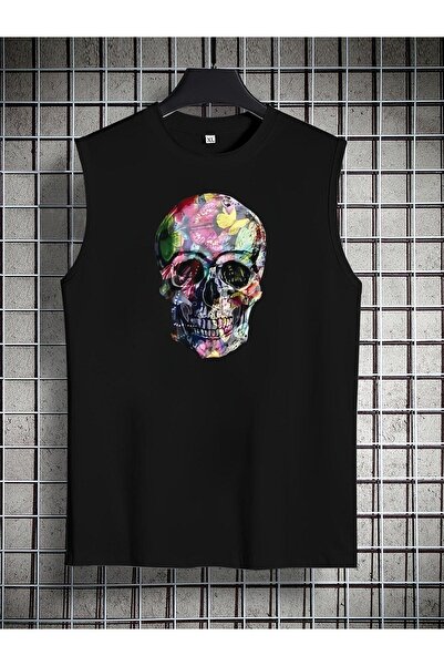 İmpavido Υπερμεγέθη μαύρο μηδέν αμάνικο μπλουζάκι impa1457