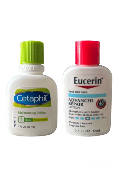 Cetaphil Moisturizing Lotion 29ml. + Eucerin Advanced Repair Lotion 14ml.