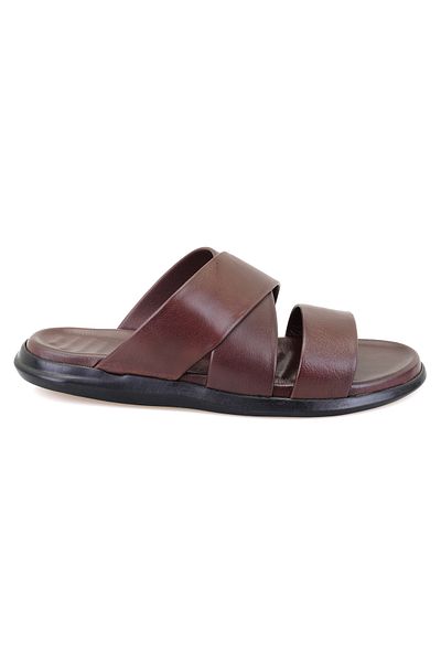 Desa Evelin Brown Men's Leather Slippers