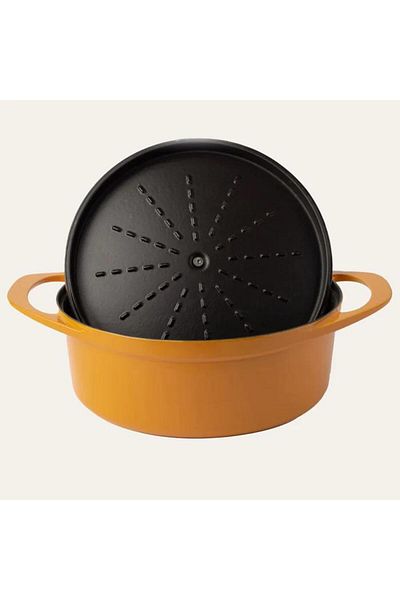 Sürel Potart 28 Cm Round Cast Pot Bright Yellow