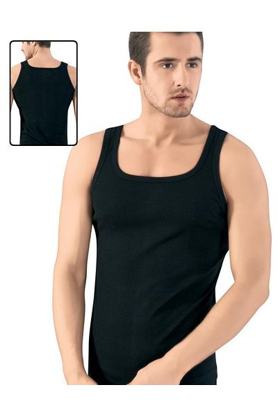 Lüx Derman 6 Pieces Men's Rib Tank Top - Luxury Drm, Square Collar, Color Options 154