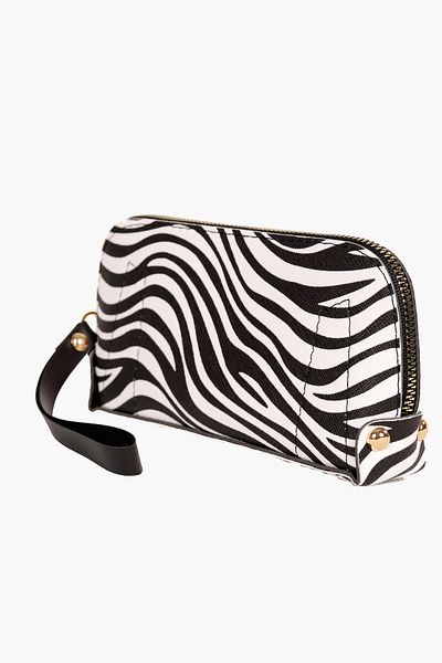 BagMolly Mini Clutch Bag Zebra Pattern Wallet