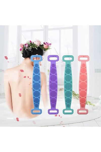 Beauty Box Silicone Double Sided Bath Scrub Large Size Back Scrubber 70cm x 11cm