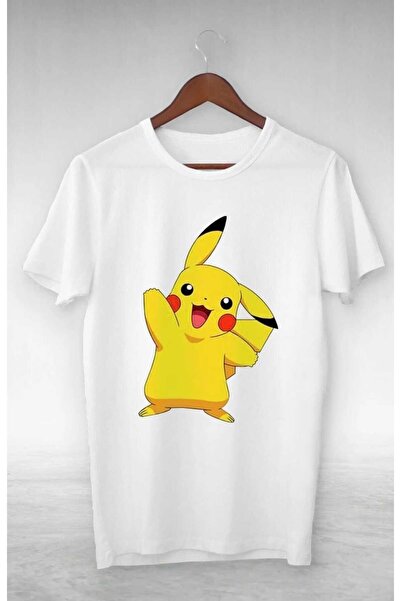 PERISENSE تي شيرت كبير الحجم مطبوع عليه بوكيمون بيكاتشو للرجال والنساء للجنسين