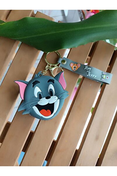 EyER Shoping Tom ve Jerry Bozuk Para Cüzdanlı Anahtarlık Gri