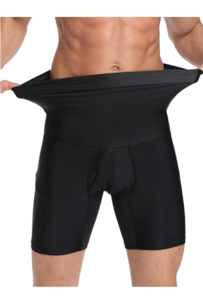 FF FİT FORM GİYİM Ανδρικό σετ 2 τεμαχίων μπόξερ κορσέ σιλικόνης με συσφιγκτικό ομφαλό