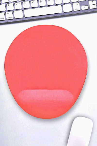 Boldy Mouse Pad with Wrist Support Non-Slip Mouse Pad Mouse Pad Red Mouse Pad Oval Mouse Pad Mousepad