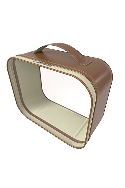 Ankaflex Transparent Personal Care Vegan Leather Makeup Bag Transparent Skin Care Carrying Bag