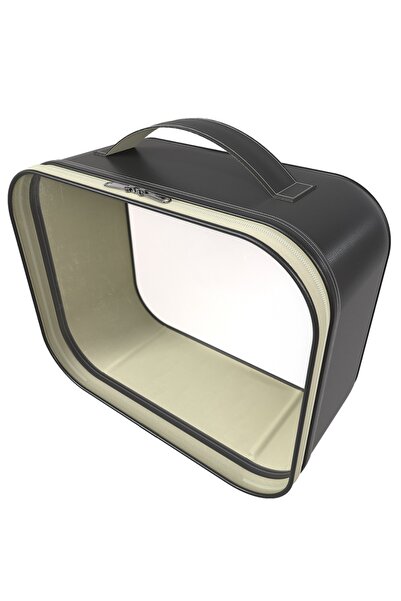 Ankaflex Transparent Personal Care Vegan Leather Makeup Bag Transparent Skin Care Carrying Bag