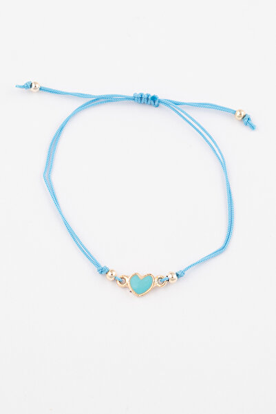 Sortie Aksesuar سوار حبل مكرامية - على شكل قلب، ارتفاع قابل للتعديل، موديل 122