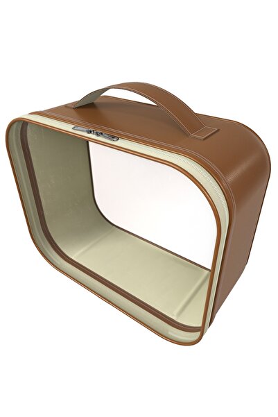 Ankaflex Cosmetic Skin Care Bag Transparent Vegan Leather Makeup Bag Transparent Makeup Organizer Set