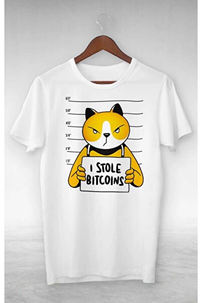 PERISENSE Unisex Femei Bărbați l Talpă Bitcoin Imprimat Oversize Tricou