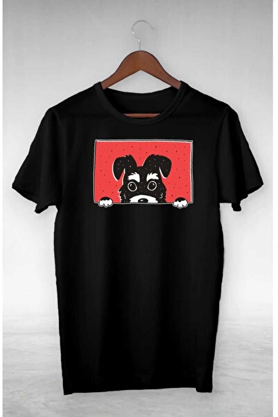 PERISENSE Unisex Femei Bărbați Terrier Dog Looking Form The Window Printed Ov...
