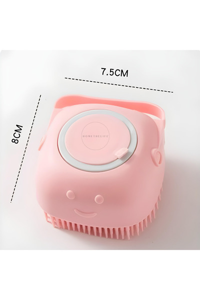 Homethelife Yumuşak Silikon Fırçalı, 80 ml Hazneli Bebek Duş Fırçası, Çok Yön...