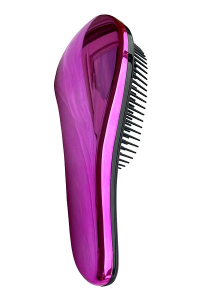 LAND OF MYTH Lom11015 Detangling Hair Comb Knot Remover Hair Brush for Adult & Kids (ROSE PINK BLACK)