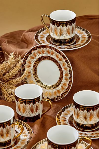Cooker Special Design 6 Person 12 Piece Luxury Coffee Cup Set-3213