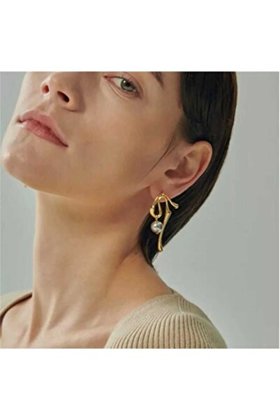 monalisatoka İnci Sallantılı Tasarım Küpe