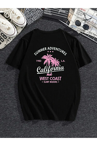 Garalio تي شيرت مطبوع عليه كاليفورنيا لمغامرات الصيف للجنسين